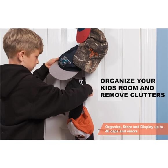 Perfect Curve Hat Organizer CapRack | Over-The-Door Hat Rack and Organizer - Picture 3 of 7